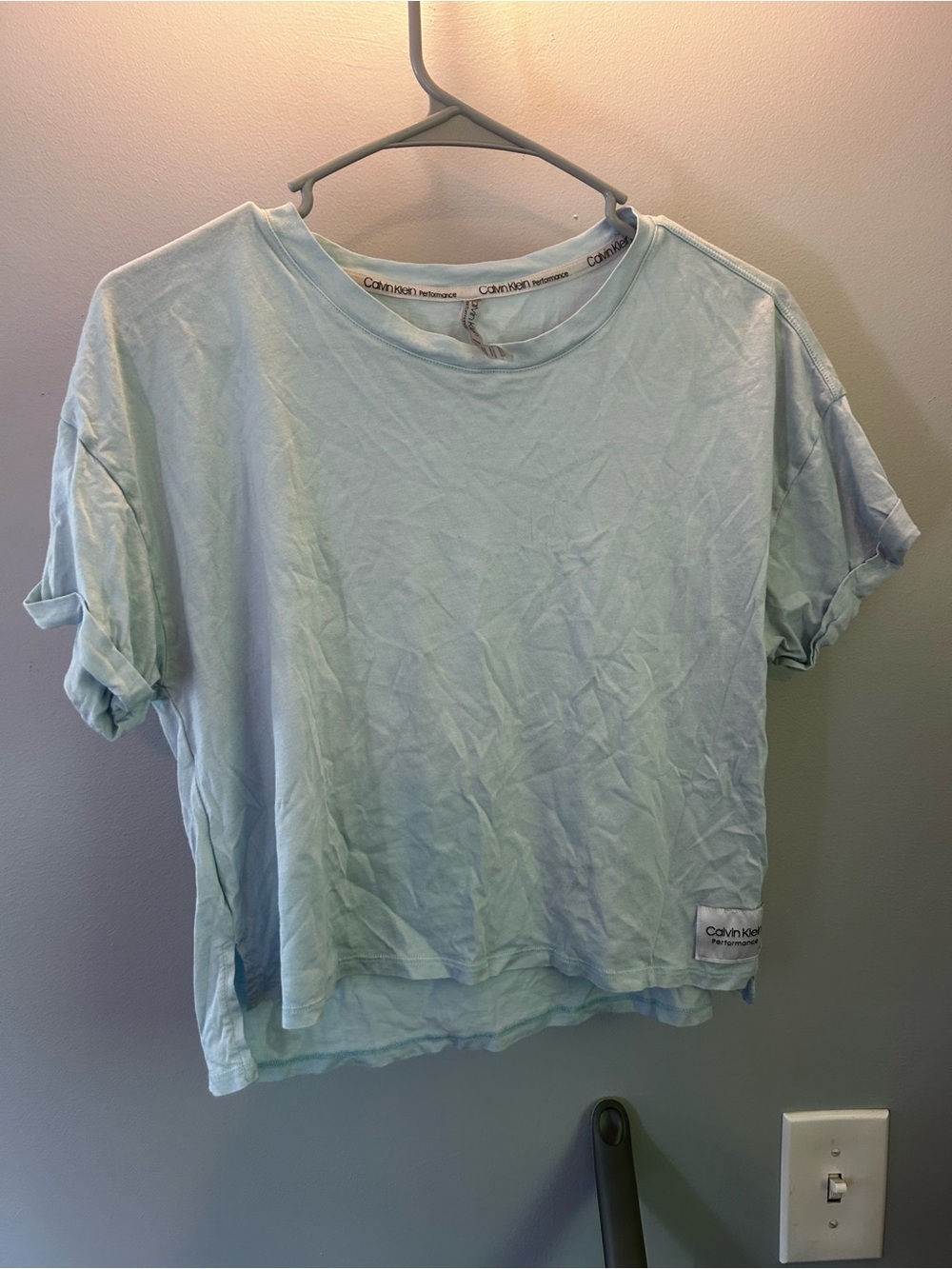 Calvin Klein Performance Pastel Blue Women's Short Sleeve Tee